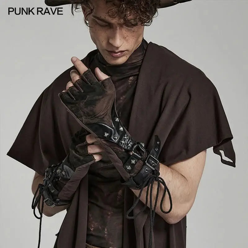 Dark Descent - PU Gloves - PunkRave