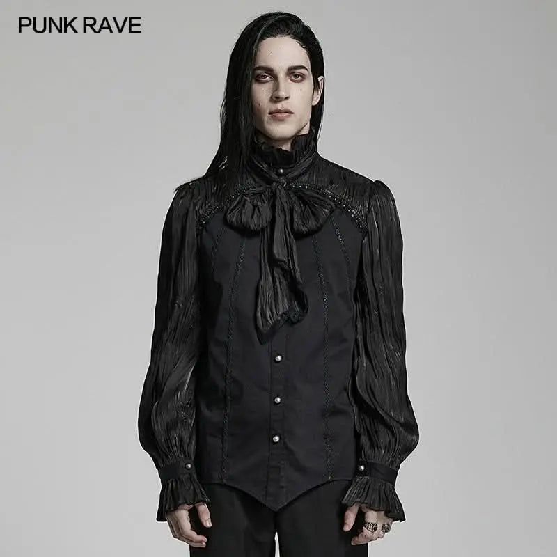 Ethereal Nightfall - Gothic Dress Shirt - PunkRave XL / Black Ethereal Nightfall - Gothic Dress Shirt - PunkRave XL / Black