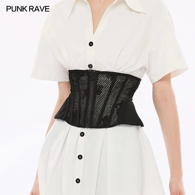 Evoken's Elegy - Mesh Structured Corset - PunkRave