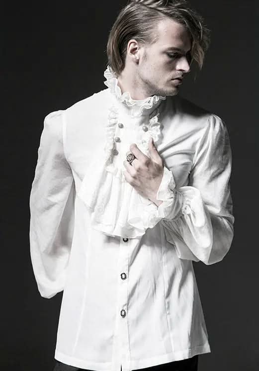 Gothic Ruffled shirt - PunkRave