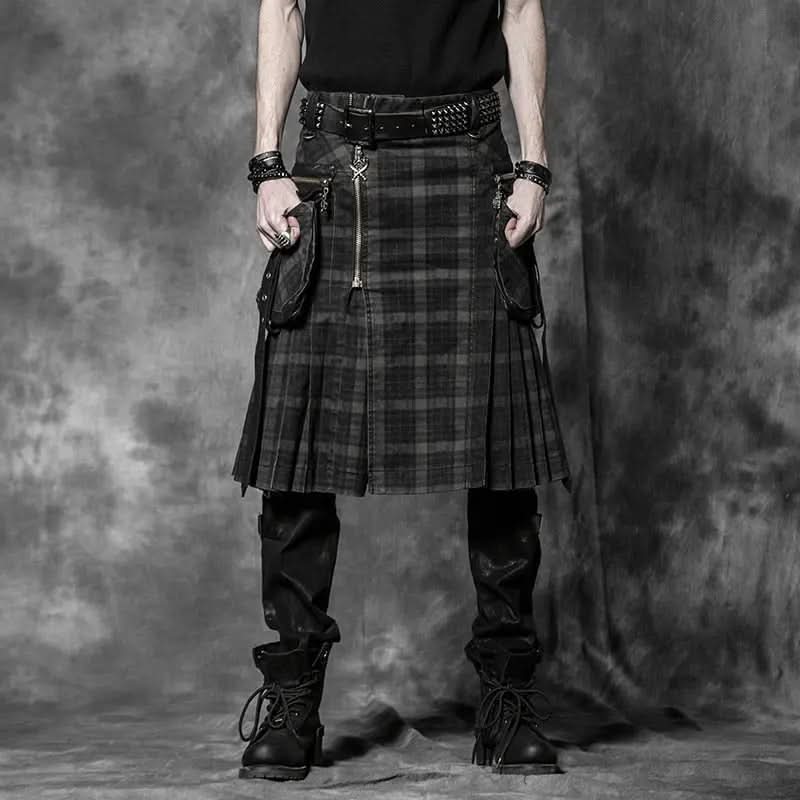 Gothic plaid kilt - PunkRave