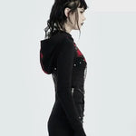 Incubus Short Hoodie With Chains - PunkRave