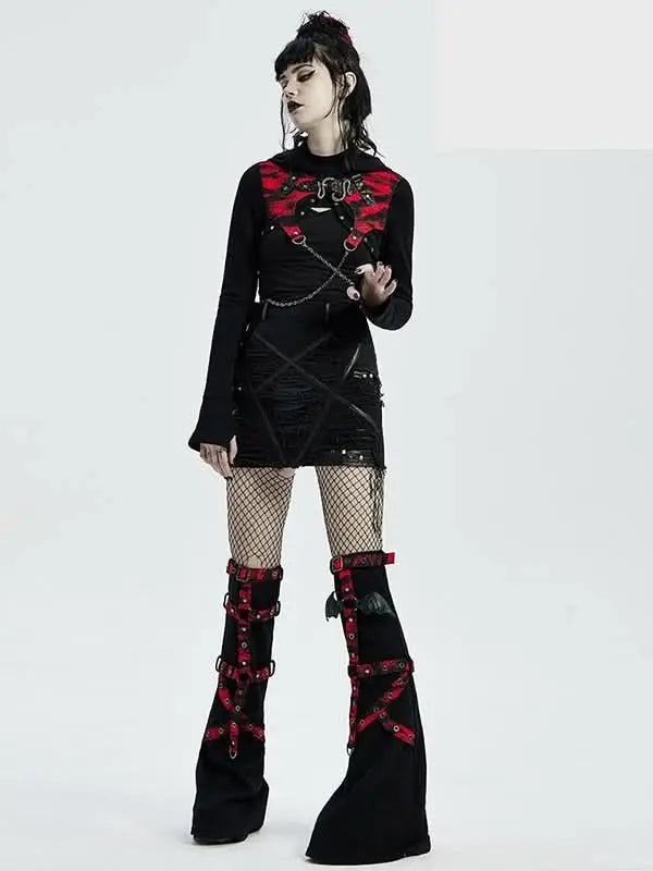 Incubus Short Hoodie With Chains - PunkRave