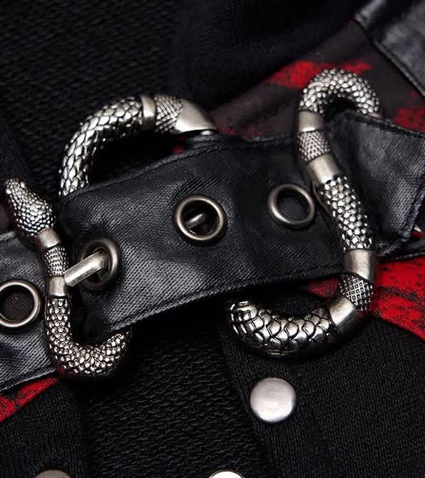 Incubus Short Hoodie With Chains - PunkRave