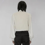 Midnight Mirage Peasant Shirt - White - PunkRave