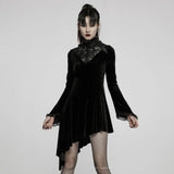 Owl Creek Velvet Dress - Black - PunkRave