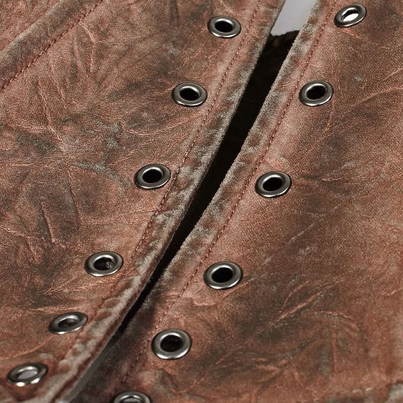 Steampunk Bones Corset - Coffee