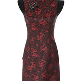 Visions Of China Mini Dress - Black & Red - PunkRave