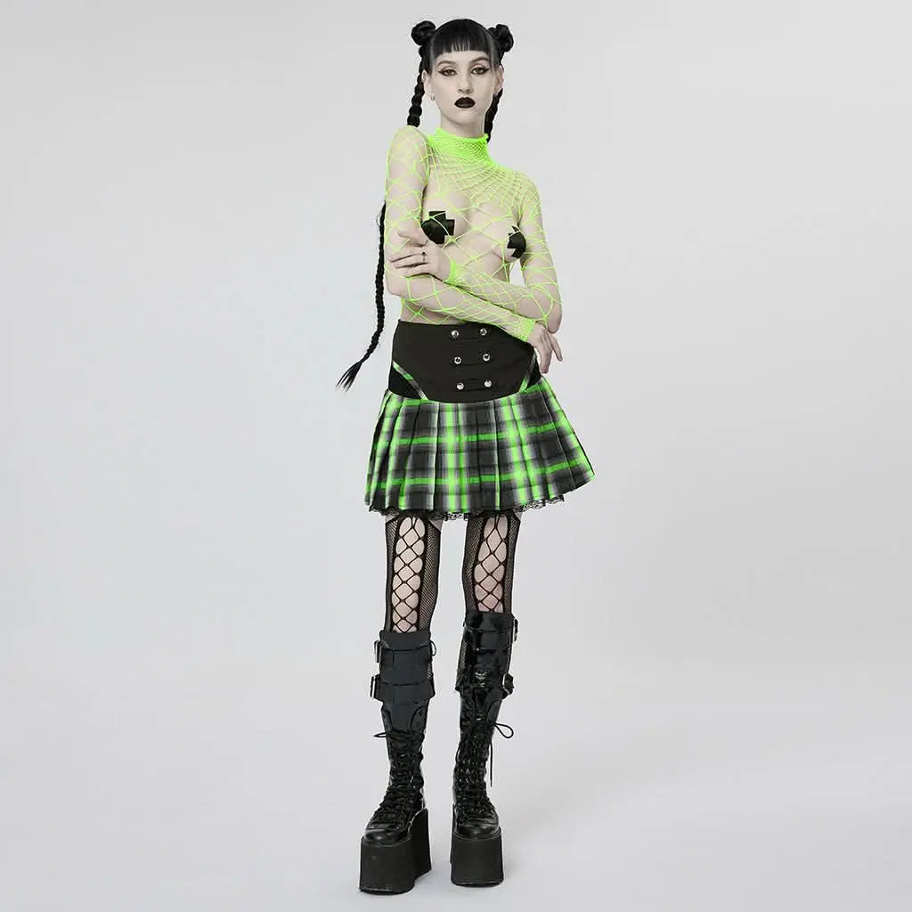 Y2K Chic Pleated Mini Skirt - PunkRave