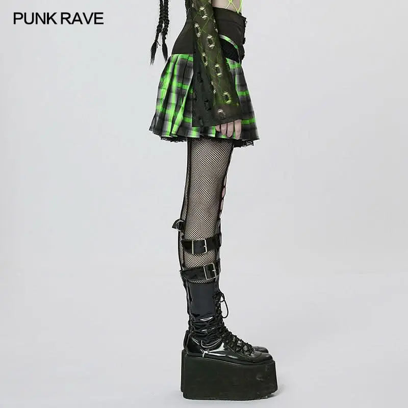 Y2K Chic Pleated Mini Skirt - PunkRave