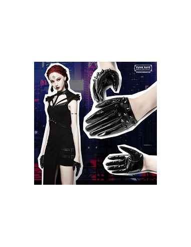Lucretia My Reflection Gloves - Shiny Black