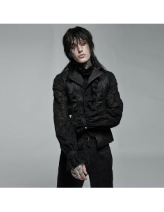 Punk Gothic Men Rave Visual Kei Vest Rock fashion clothing vampire Jacket  Summer