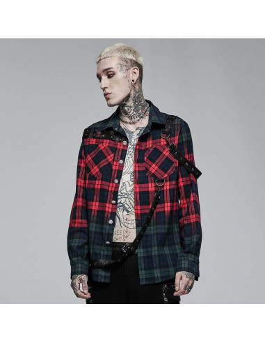 Lithium Plaid Shirt With Leather Straps