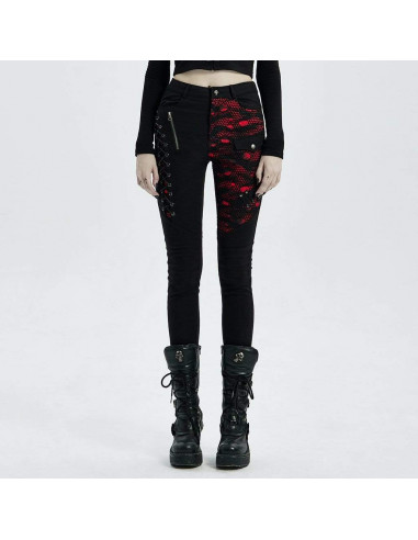 'Valkyrie' Denim Trousers (Red)