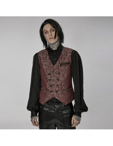 Lucifer Floral Waistcoat (Red)