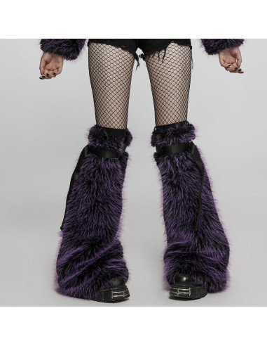 Agatha Furry Leg Warmers (Violet)
