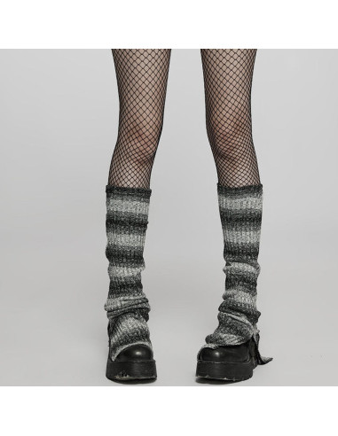'Riot Grrrl' Striped Socks (Black and White)