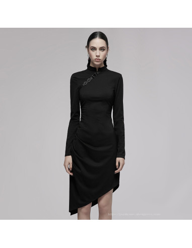 Lady Dai Fitted Dress ( Solid Black)