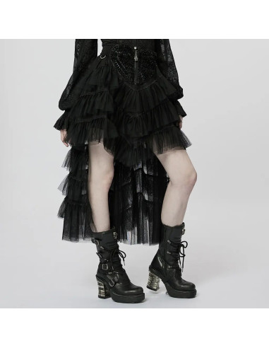 Poison Apple Waterfall Skirt - Black