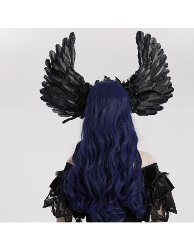 Ebon Labyrinth - Gothic Headpiece with Wings