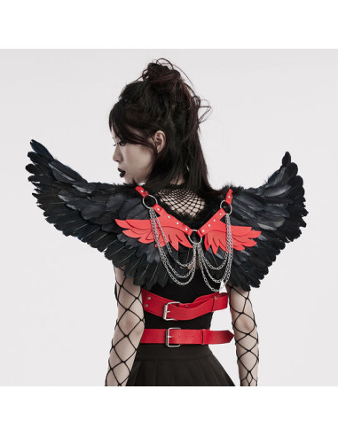 Sinister Whispers - Gothic Harness with Wings