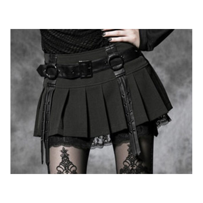 Gothic pleated skirt