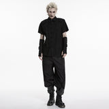 Pale Horse Men's Gothic Shirt with Skull in Black