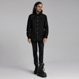 Kyrie Gothic Cotton Eyelet O-Ring Shirt Men's