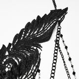 Still Life Women's Gothic Harness with Skull Motif in Black