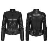 Strix Women's Punk Faux Leather Jacket in Black