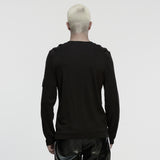 Onyx Gothic Stretch Knit Mesh Top Men's