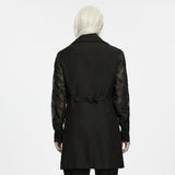 Nemean Men's Gothic Jacquard Long Waistcoat in Black