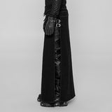 Fenrir Men's Gothic Vampire Brocade Skirt in Black