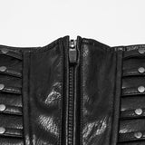Labradorite Women's Gothic Corset with Metal in Black