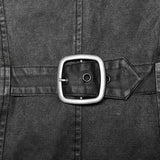 Huxley Steampunk Waxed Canvas Buckle Capelet Coat Men's