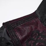 Carmilla Men's Gothic Woven coat in Black & Red