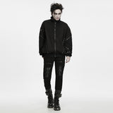 Dusky Men's Punk Decadent Techwear Pants in Black