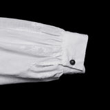 Cenotaph Men's Gothic Shirt with Paisley Embroidery in White