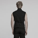 Serpentine Cyberpunk Faux Leather Armor Vest Men's