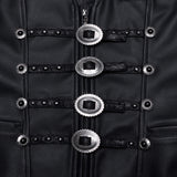Astarte Gothic PU Faux Leather Buckle Vest Men's