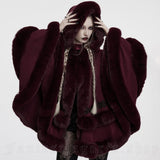 Usha Gothic Faux Fur Cloak