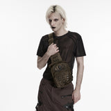 Laudanum Adjustable Punk Backpack in Coffee