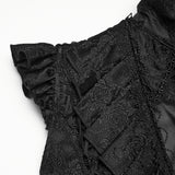 Kundry Women's Gothic Asymmetrical Vest in Black