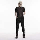 Lilith Men's Gothic Cyber Tech Trousers in Black