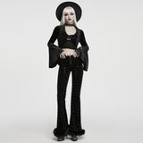 Ligeia Women's Gothic Velvet Bolero Jacket in Black