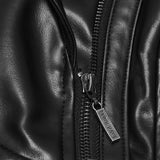 Lilith Studded Faux Leather Zipped Waistcoat