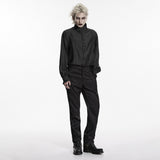 Tamerlane Men's Gothic Dark Pattern Pants in Black
