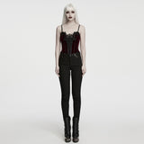 Melmoth Women's Gothic Corset in Red & Black