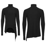 Vespers Men's Gothic Shadow Turtle Neck T-shirt in Black