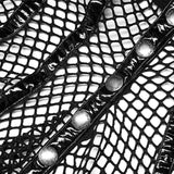 Alrisha Gothic Mesh Faux Leather Mask Collar
